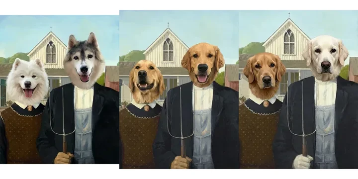 Custom Pet Portraits style example 2