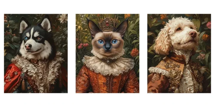 Custom Pet Portraits AI pet portrait style example 4