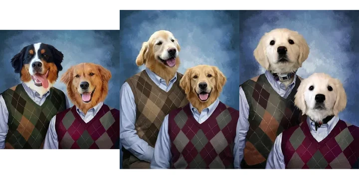 Trending Pet Art AI pet portrait style example 4